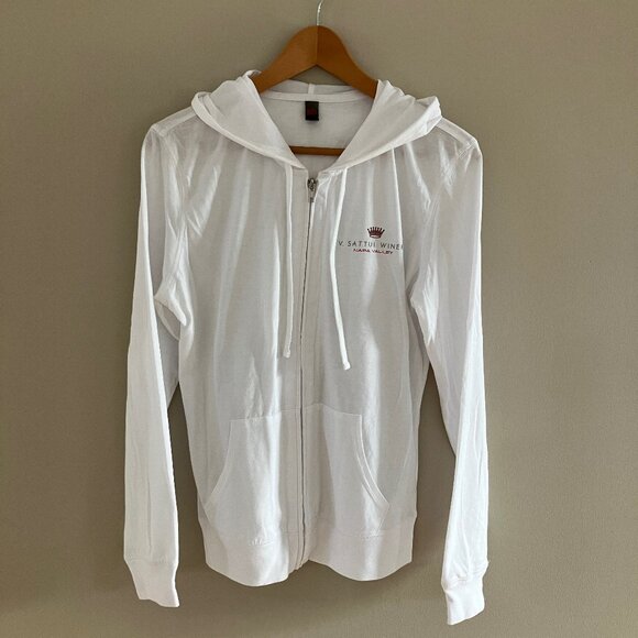 District V. Sattui Winery Napa Valley White Long sleeve Womens hoodie Size M - Picture 2 of 8